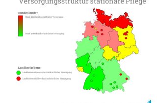 Eine Karte, die die Versorgungsstruktur aufzeigt.