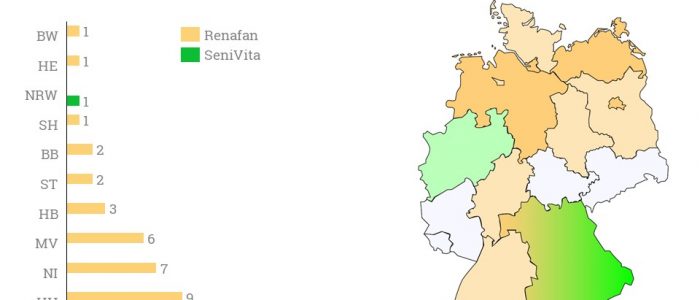 Standorte von Renafan und SeniVita nach Bundesland