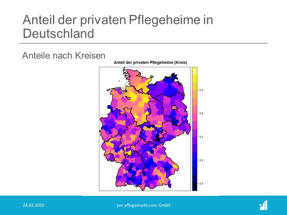 Regressionsanalyse Konstenfaktor Pflege - Anteil private Pflegeheime Deutschland nach Kreisen Regressionsanalyse Konstenfaktor Pflege - Anteil private Pflegeheime Deutschland nach Kreisen