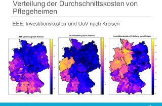 Regressionsanalyse Konstenfaktor Pflege - Verteilung Durchschnittskosten Pflegeheime