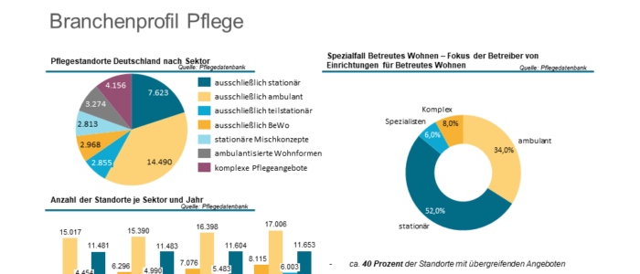 Branchenprofil Pflege - Standorte und Sektoren in der Pflege