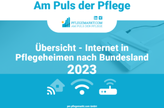 Titelbild Übersicht - Internet in Pflegeheimen nach Bundesland 2023
