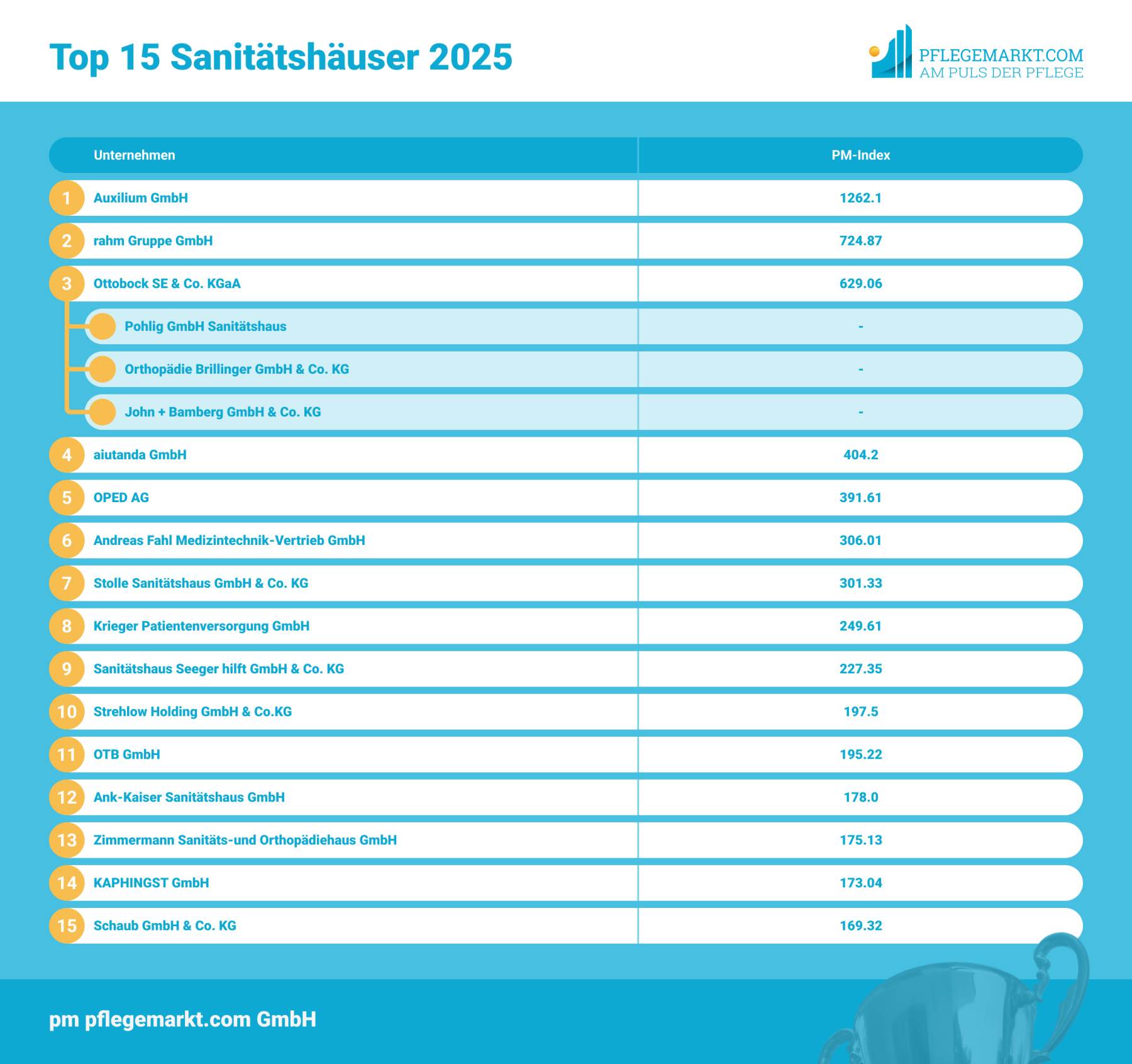 Größte Sanitätshäuser 2025