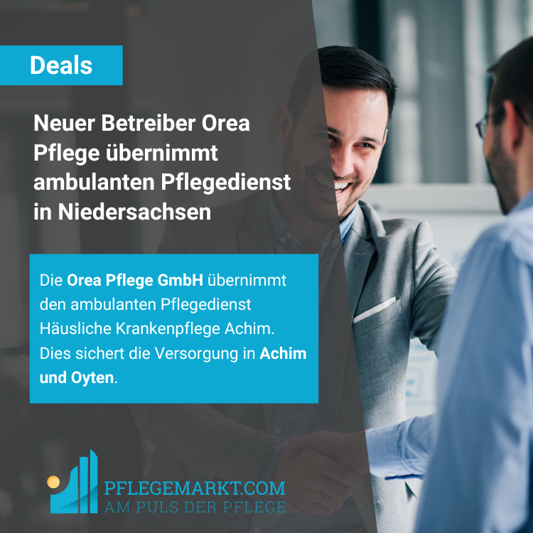 Orea Pflege übernimmt Pflegedienst in Niedersachsen