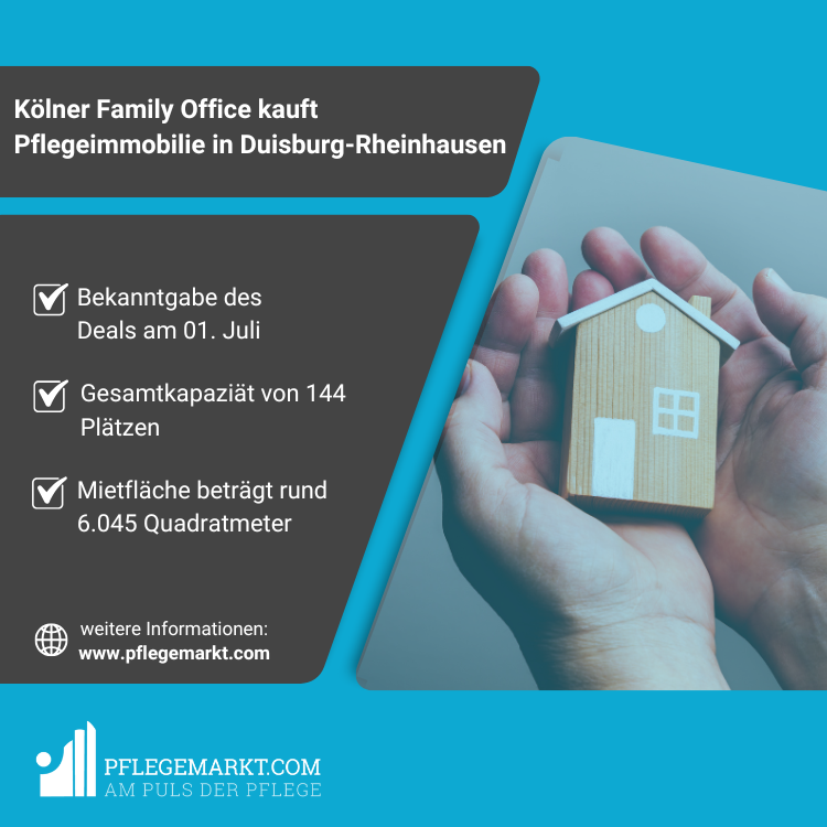 Kölner Family Office mit Erwerb von Pflegeimmobilie in Duisburg